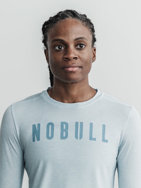 NOBULL Tops - NWT NOBULL Women's Long Sleeve Tee Large Ice Blue Large